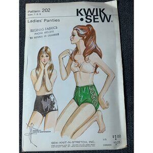 Kwik Sew Misses Panties Sewing Pattern sz 7 8 9 202 - uncut